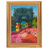 Trinidad Osorio, Niña con ramo y arco de flores