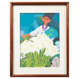 Trinidad Osorio, Niña con alcatraces, Litografía 24/200
