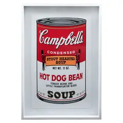II. 59 : Campbell's II Hot Dog Bean Soup by Andy Warhol, Serigrafía sin número de tiraje, offered Nov 2021