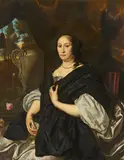 Willem van Mieris, Portrait von Catharina van der Voort, Öl auf Holz