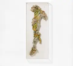 Thomas Virnich, Italien, 1995, Landkarten und Leinwand, verklebt und verformt