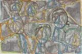 Markus Lüpertz, "Männer ohne Frauen", 1992/93, Öl auf Leinwand