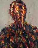 Max Uhlig, "Kleines Frauenbildnis", 1996/98/99, Öl auf Leinwand