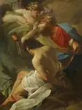 Venezianische Schule, Abraham opfert seinen Sohn Isaak, Um 1720-1730, Öl auf Leinwand