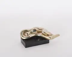 Liegende IV by Emil Cimiotti, 1972, Bronze, vergoldet, sold Feb 2021