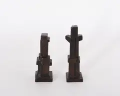 Günther E. Hertle, Konvolut von 2 Bronzen, 1966, Jeweils Bronze, dunkelbraun patiniert