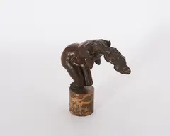 Weiblicher Torso by Karl Bobek, Bronze, braun patiniert, sold Feb 2021