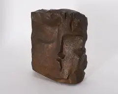 Wilhelm Loth, "Plastik 3/57 - Kopfstudie", 1957, Bronze, braun patiniert