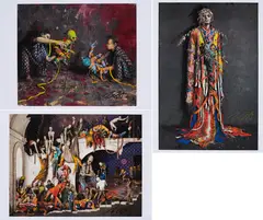 Jonas Burgert, Konvolut von 3 Offsets, 2007-2012, Auf leichtem Offsetkarton