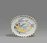 Pablo Picasso Ceramics, White ground fish