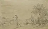 Friedrich Kallmorgen, Frühling zieht ins Land, Bleistiftzeichnung auf Papier