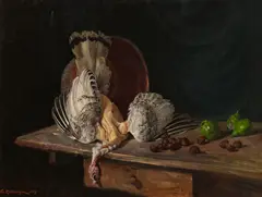 "Die graue Pute" by Friedrich Kallmorgen, Öl auf Leinwand, sold Nov 2021