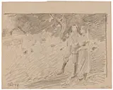 Friedrich Kallmorgen, Helene und Walther Kallmorgen im Garten