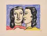 Fernand Léger, Les deux visages, 1951, Farblithografie auf Arches (Wasserzeichen)