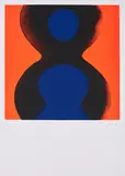 Otto Piene, Telepathisch (Aus: Teleserie und Leuchtfarben), 1969, Farbserigrafie auf leichtem Karton