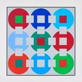 Victor Vasarely, Ohne Titel, Farbserigrafie auf Velin