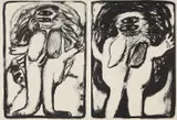 Horst Antes, Figur Maja I/Figur Maja II, 1968, Jeweils: Farboffset auf Velin
