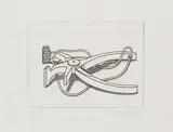 Konrad Klapheck, Auf der Lauer (Spannzange), 1979, Radierung auf Japan