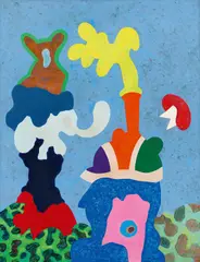 "Der kleine bunte Soldat" by Otmar Alt, 1971, Öl auf Leinwand, sold Jun 2021