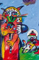 Otmar Alt, "Braut und Bräutigam", 1990, Acryl auf Leinwand