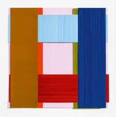 "Face 86" by Imi Knoebel, 2003/16, Acryl auf Kunststofffolien, collagiert, sold Jun 2021