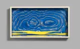 Roy Lichtenstein, Seascape (II), 1965, Farbserigrafie und blaufarbenes Rowlux®, collagiert, in Kastenrahmen mit Plexiglasscheibe