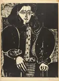 Femme au fauteuil (La manteau polonais) by Pablo Picasso, 1949, Lithografie auf ARCHES (Wasserzeichen), sold Jun 2021