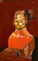 Karl Plattner, Frauenbildnis, 1959, Öl auf Holz