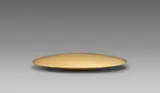 Jindrich Zeithammel, Ohne Titel (Ellipse), Blattgold über Gips auf Holz