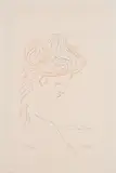 Jean Cocteau, Profil d'Ange, 1960, Farblithografie auf Velin