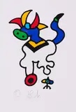 Otmar Alt, Sternzeichen Stier, Ca. 1980, Farbserigrafie auf Bütten