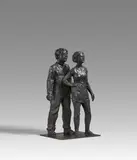 Paar by Stephan Balkenhol, 2005, Bronze, schwarz und grün patiniert, sold Jun 2021