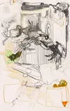 Jorge Queiroz, Ohne Titel, 2003, Kohle, Grafit, Farbkreiden und Aquarell auf Montval Canson (Wasserzeichen)