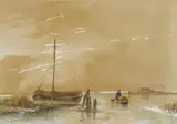 Andreas Schelfhout, Winterszene an der holländischen Küste