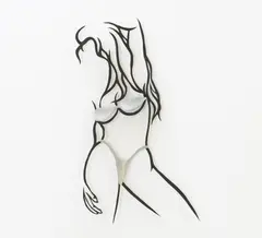 Hal Buckner, "Candy #8 B", 1997, Stahl, partiell schwarz patiniert (Cut-Out)