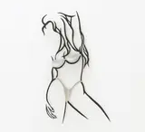 Hal Buckner, "Candy #8 B", 1997, Stahl, partiell schwarz patiniert (Cut-Out)