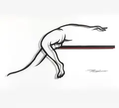 Hal Buckner, "Jen #33 Venus Flytrap Series", 2006, Stahl, schwarz patiniert (Cut-Out)