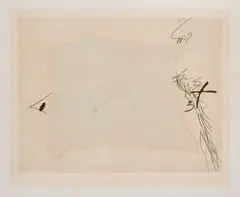 Mouchoir by Antoni Tàpies, 1971, Carborundumradierung auf Velin, sold Sep 2021