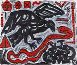 A. R. Penck, "Schlange und Adler"