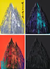 Andy Warhol, Cologne Cathedral (Karten), 1985, 4 Farbserigrafien auf leichtem Karton. Im originalen Umschlag