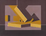 Marino de Teana, "Fusion matiere et espace (No 2)", 1974, Öl auf Karton