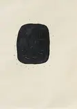 Lucio Fontana, Concetto Spaziale (Noir avec trous extérieurs), 1963, Farbserigrafie und gestanzte Löcher auf Velin