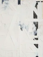 "Deux Visages" by Jean Ricardon, 1982, Mischtechnik, collagiert auf Holz, sold Jun 2021