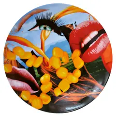 Lips (Coupe Plate) by Jeff Koons, 2012, Porzellan, bedruckt, sold Feb 2021