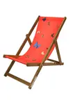 Damien Hirst, Deckchair / red, 2008, Multiple. Liegestuhl. Farbserigrafie und Holz
