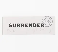 Surrender I by Joseph Beuys, 1974, Flugzettel, gestempelt (Hauptstrom)., sold May 2021