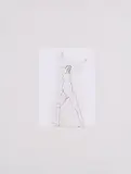 Joseph Beuys, Ohne Titel (Mädchen. Aus: Suite Zirkulationszeit), 1982, Radierung auf Papier, auf grauem Bütten aufgewalzt
