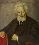 Rudolf Schiestl, Portrait des Vaters des Künstlers, des Bildhauers Matthäus Schiestl d.Ä, Öl auf Holz