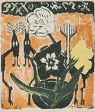 Erich Heckel, Tulpen, 1952, Farblithografie auf Bütten