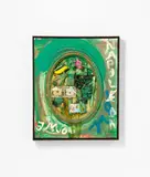 Jonathan Meese, "Naopleon's Geldpuppe", 2006, Assemblage und Öl auf Leinwand